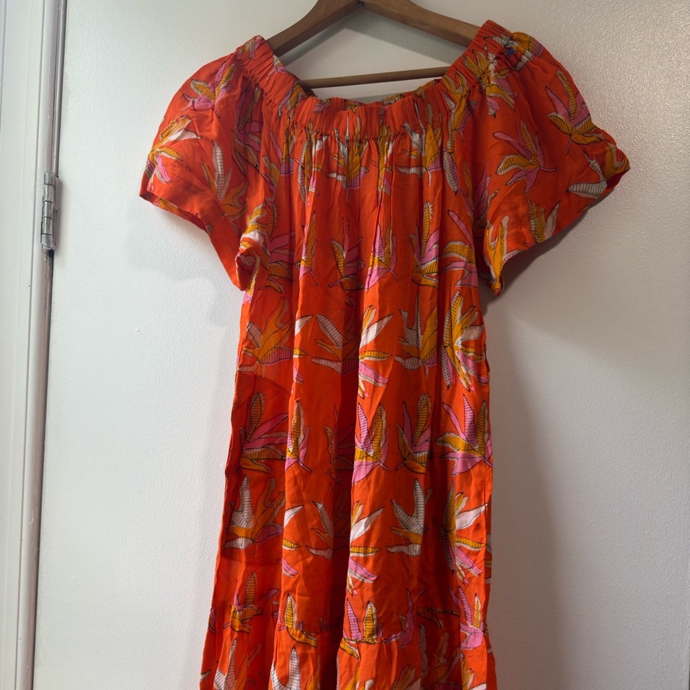 Oliphant Off The Shoulder Tiered Maxi Dress Size Medium - Picture 6 of 10